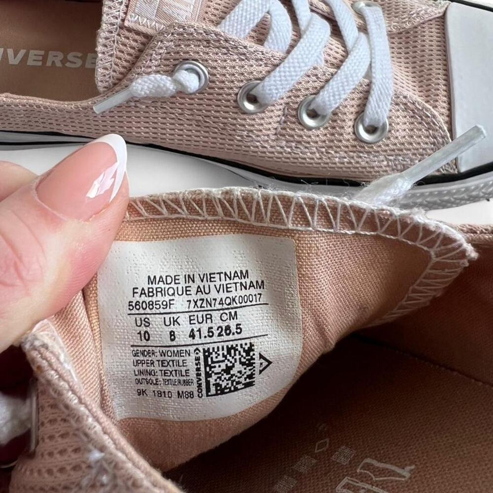 Converse All Star Blush Pink Low Top Sneakers Mesh Slip On Casual Women’s 10 - Picture 5 of 5